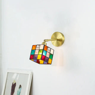 Tiffany Style Square Stained Glass LED Wall Sconce Zawala Image - 11