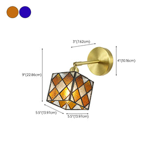 Tiffany Style Square Stained Glass LED Wall Sconce Zawala Image - 19