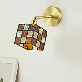 Tiffany Style Square Stained Glass LED Wall Sconce Zawala Image - 4