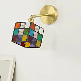Tiffany Style Square Stained Glass LED Wall Sconce Zawala Image - 5
