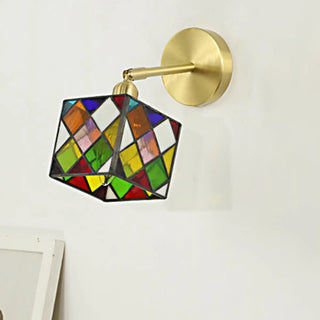 Tiffany Style Square Stained Glass LED Wall Sconce Zawala Image - 6