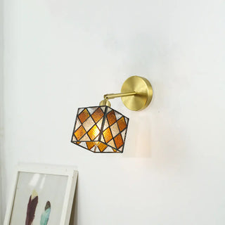Tiffany Style Square Stained Glass LED Wall Sconce Zawala Image - 7