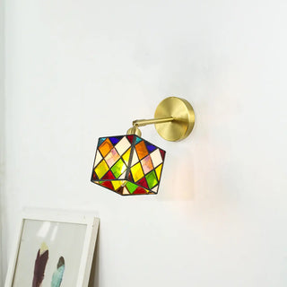 Tiffany Style Square Stained Glass LED Wall Sconce Zawala Image - 8