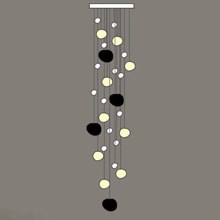 ZOWALA - Modern Stairwell White Globe Cluster Pendant Light Image - 11