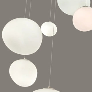 ZOWALA - Modern Stairwell White Globe Cluster Pendant Light Image - 15
