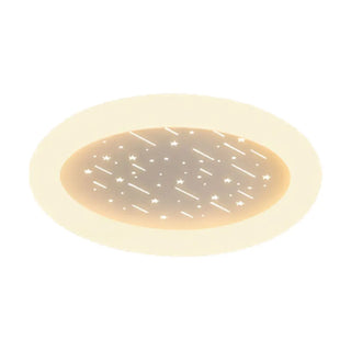 Dreamy Pink Round Starry LED Flush Mount Ceiling Light Zawala Image - 10