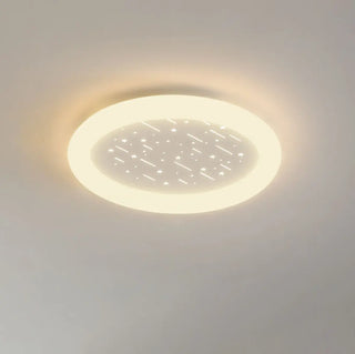 Dreamy Pink Round Starry LED Flush Mount Ceiling Light Zawala Image - 4