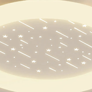 Dreamy Pink Round Starry LED Flush Mount Ceiling Light Zawala Image - 6