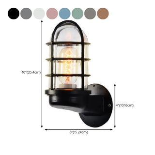 Industrial Protective Cage Cylinder Wall Sconce Zawala #size