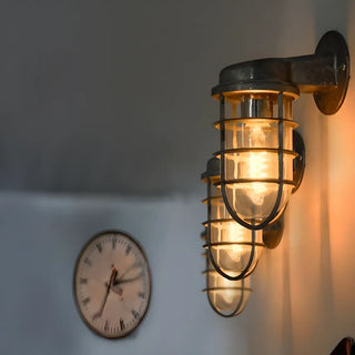 Industrial Protective Cage Cylinder Wall Sconce Zawala Image - 2