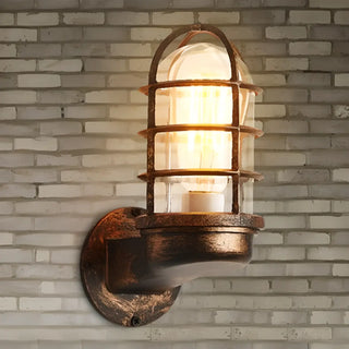 Industrial Protective Cage Cylinder Wall Sconce Zawala Image - 3