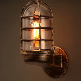 Industrial Protective Cage Cylinder Wall Sconce Zawala Image - 5