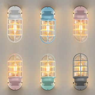 Industrial Protective Cage Cylinder Wall Sconce Zawala Image - 14