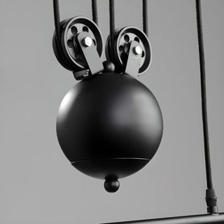 ZOWALA - Industrial 3-Light Pulley Cone Island Hanging Light Image - 10