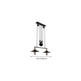 ZOWALA - Industrial 3-Light Pulley Cone Island Hanging Light Image - 13