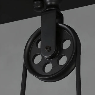 ZOWALA - Industrial 3-Light Pulley Cone Island Hanging Light Image - 9