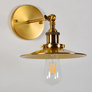 Antique Gold Cone Metal LED Wall Light Fixture Zawala Image - 12