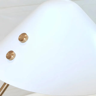 Bedroom Chic White Cone Shade Marble Base Table Lamp Zawala Image - 8