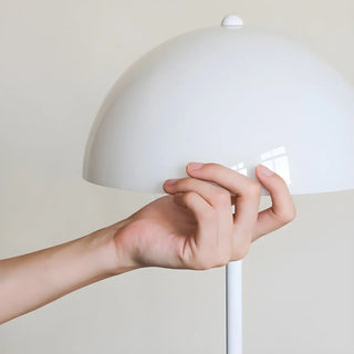 Stylish White Dome Glass Shade Arc Standard Table Lamp Zawala Image - 13