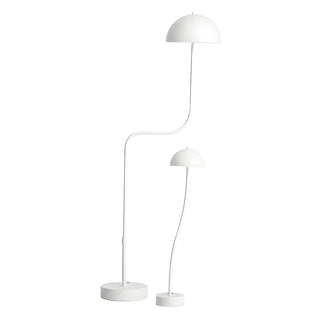 Stylish White Dome Glass Shade Arc Standard Table Lamp Zawala Image - 17