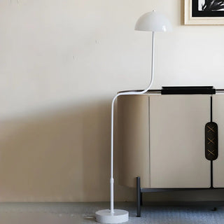 Stylish White Dome Glass Shade Arc Standard Table Lamp Zawala Image - 5