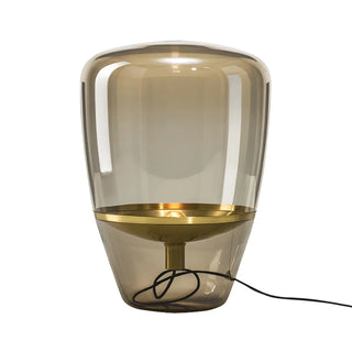 Simple Stylish Smoke Gray Bottle Shape Glass Table Lamp Zawala Image - 10