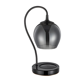Stylish Modern Black Glass Globe Shade Metal Table Lamp Zawala Image - 12