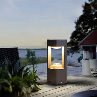 Stylish Black Hollow Geometric LED Outdoor Path Lamp Zawala Image - 3