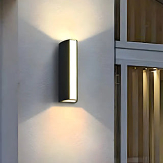 Stylish Black Metal Rectangle LED Wall Lights Large Image - 1