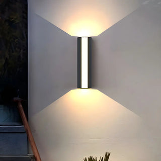 Stylish Black Metal Rectangle LED Wall Lights Large Image - 2