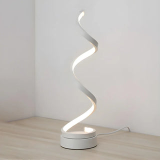 Stylish Golden Minimalist Spiral Strip LED Table Lamp Zawala Image - 10