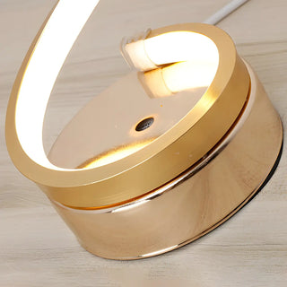Stylish Golden Minimalist Spiral Strip LED Table Lamp Zawala Image - 21
