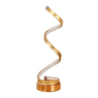 Stylish Golden Minimalist Spiral Strip LED Table Lamp Zawala Image - 22