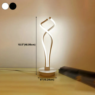 Stylish Golden Minimalist Spiral Strip LED Table Lamp Zawala Image - 25