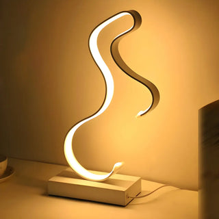 Stylish Golden Minimalist Spiral Strip LED Table Lamp Zawala Image - 7