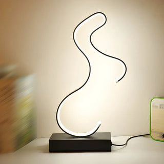 Stylish Golden Minimalist Spiral Strip LED Table Lamp Zawala Image - 8