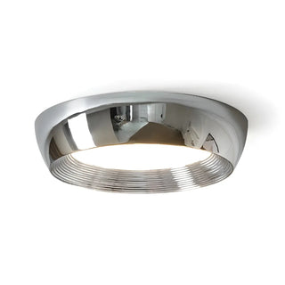 Trendy Chrome Round LED Flush Mount Ceiling Light Zawala Image - 10