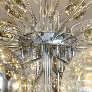 ZOWALA - Clear Glass Living Room Silver Cluster Bubble Chandelier Image - 8
