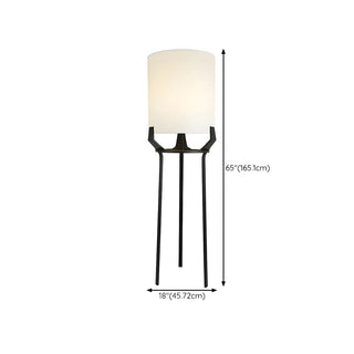 Stylish Modern White Drum Bedside Tripod Floor Lamp #size