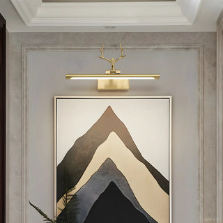 ZOWALA - Stylish Brushed Gold Antler Art Vanity Wall Light Image - 1
