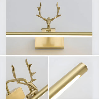 ZOWALA - Stylish Brushed Gold Antler Art Vanity Wall Light Image - 12