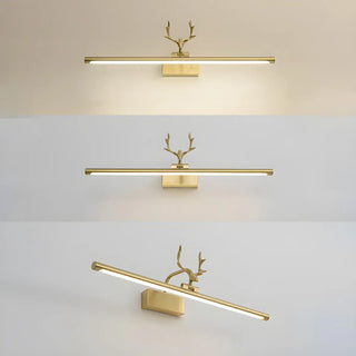 ZOWALA - Stylish Brushed Gold Antler Art Vanity Wall Light Image - 20
