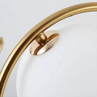Modern Circular Metal Table Lamp White LED Unique Zawala Image - 9