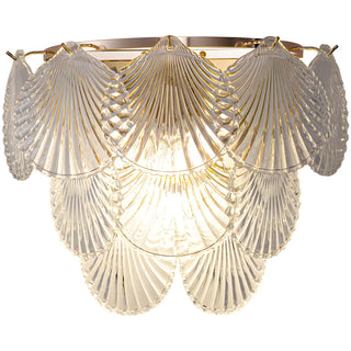 Stylish Clear Glass Gold Snow Metal Wall Sconce Zawala Image - 12