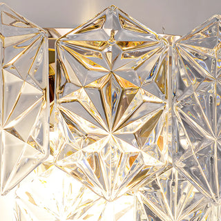 Stylish Clear Glass Gold Snow Metal Wall Sconce Zawala Image - 13