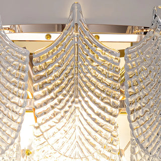 Stylish Clear Glass Gold Snow Metal Wall Sconce Zawala Image - 15