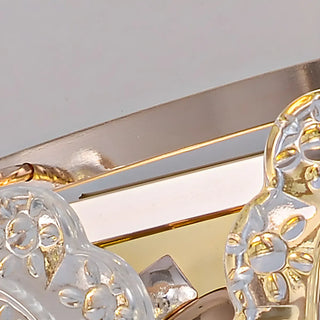 Stylish Clear Glass Gold Snow Metal Wall Sconce Zawala Image - 16