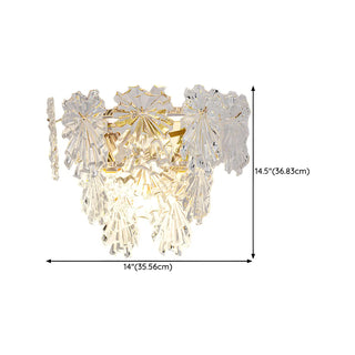 Stylish Clear Glass Gold Snow Metal Wall Sconce Zawala Image - 18