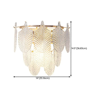 Stylish Clear Glass Gold Snow Metal Wall Sconce Zawala Image - 19