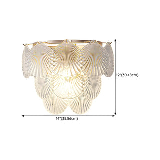 Stylish Clear Glass Gold Snow Metal Wall Sconce Zawala Image - 20